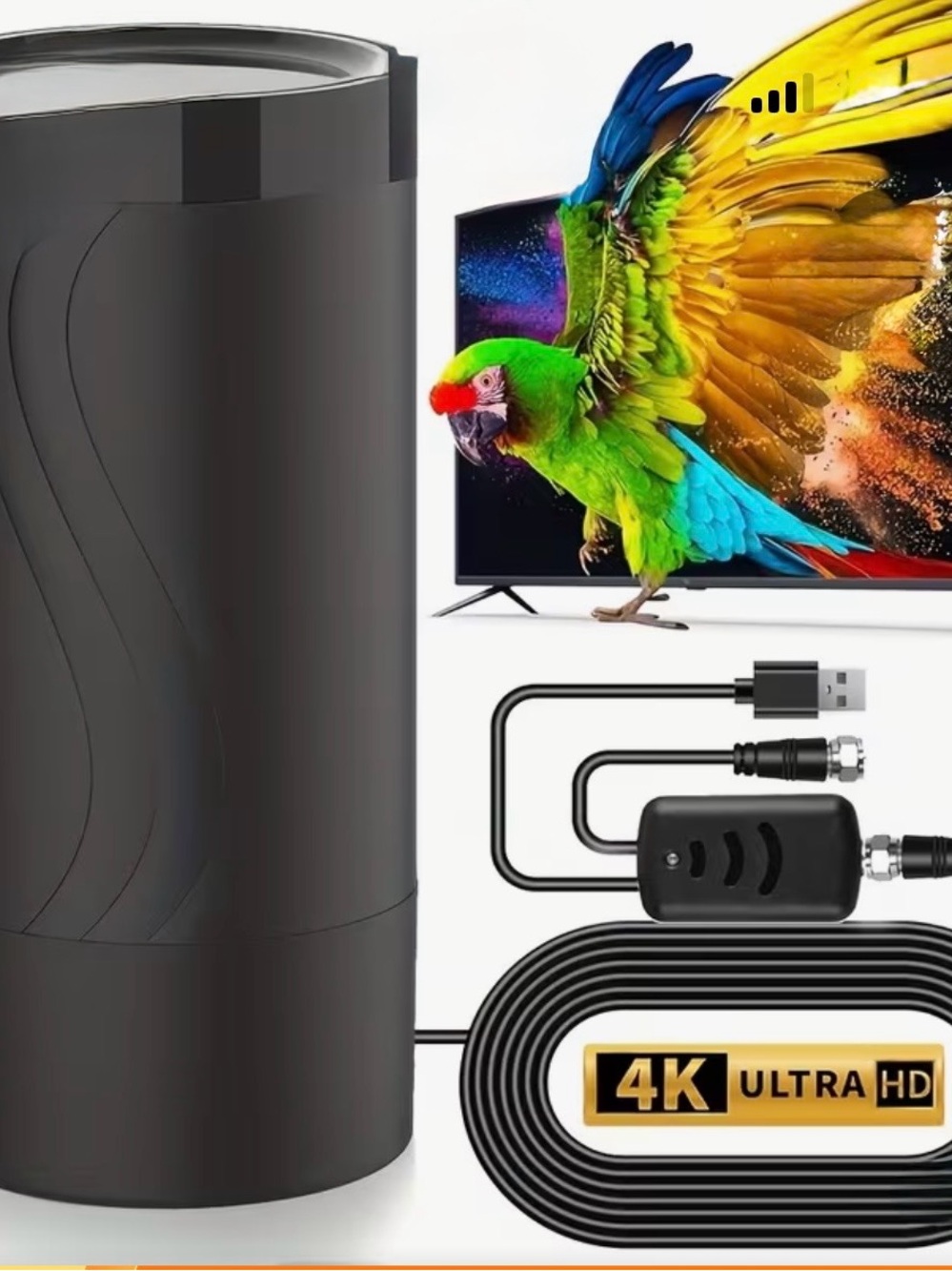 4K Ultra HD TV Antenna Signal Booster - Black 3000 Feet NEW